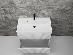 Style Line Мебель для ванной Стокгольм 80 подвесная белый рифленый софт – фотография-6